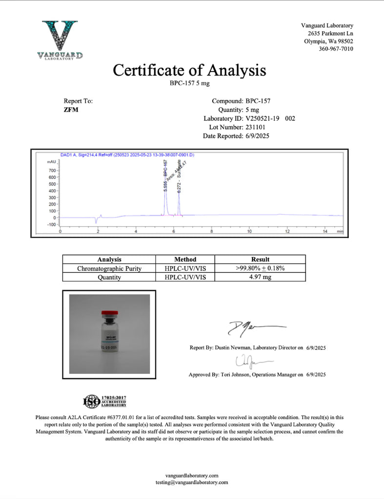 BPC-157 + TB-500 (Tissue Repair, Inflammation)