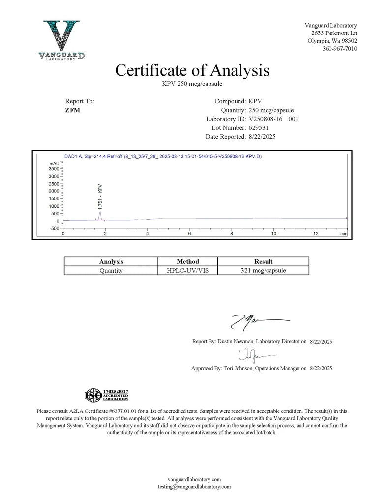 KPV (Inflammation, Wounds)
